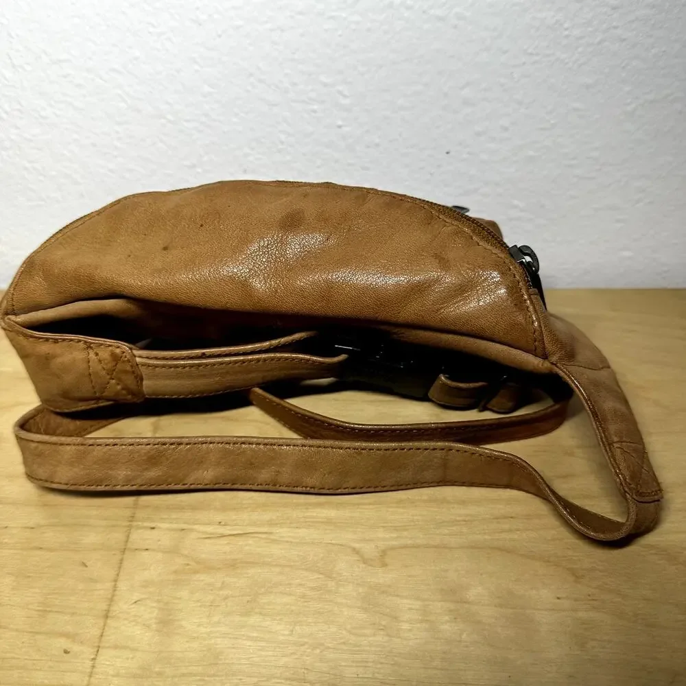 Ellington Sling Crossbody Bag Fanny Pack Waist Leather Adjustable Strap Wheat
